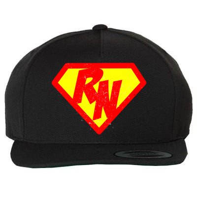 Vintage Super Nurse RN Distressed Wool Snapback Cap