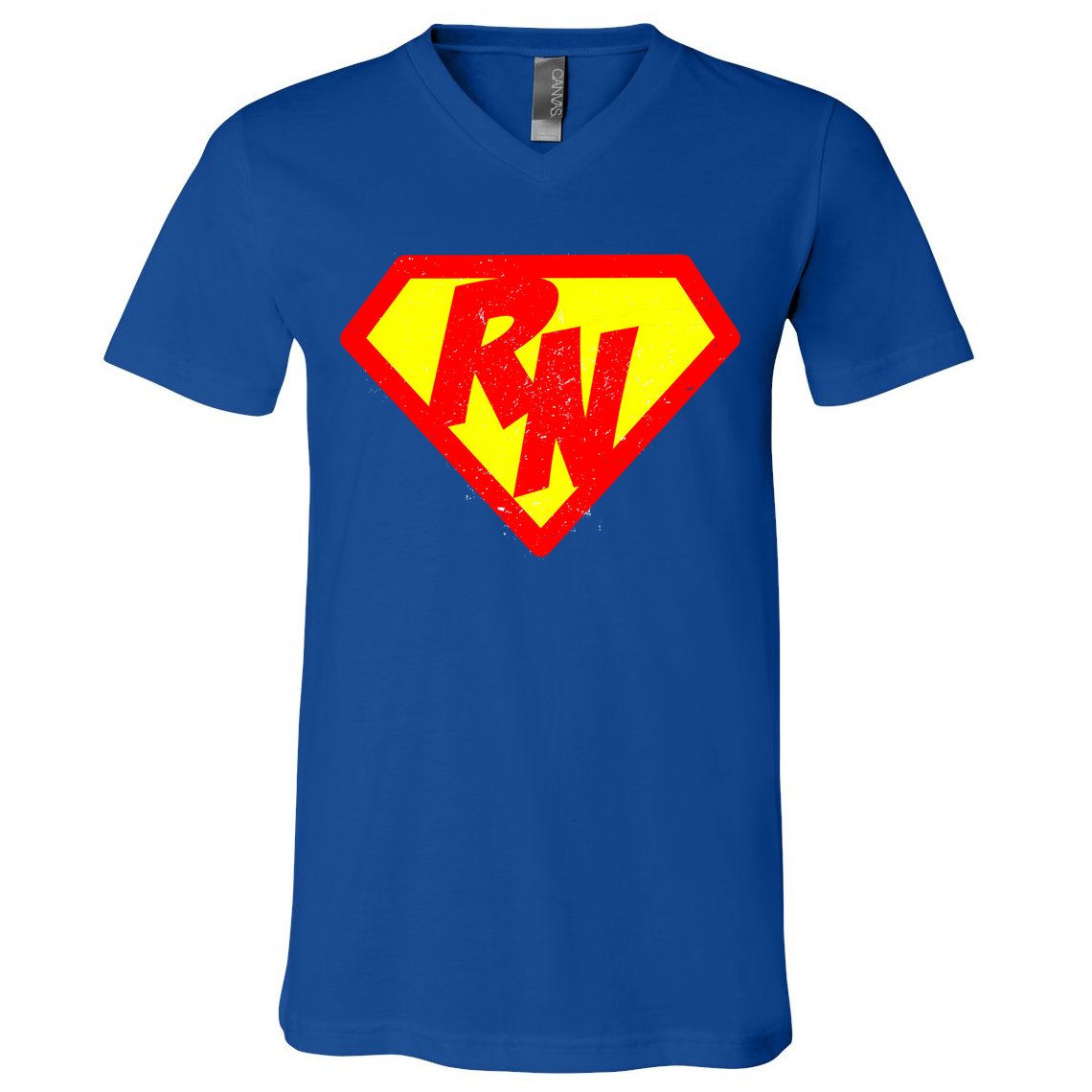 Vintage Super Nurse RN Distressed V-Neck T-Shirt