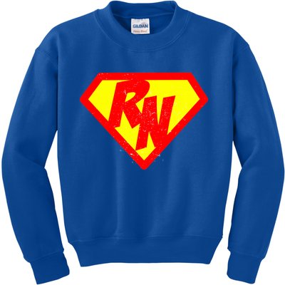 Vintage Super Nurse RN Distressed Kids Sweatshirt