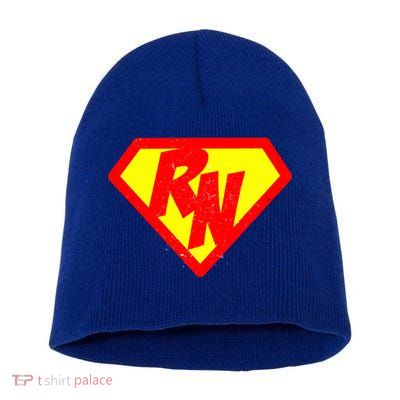 Vintage Super Nurse RN Distressed Short Acrylic Beanie