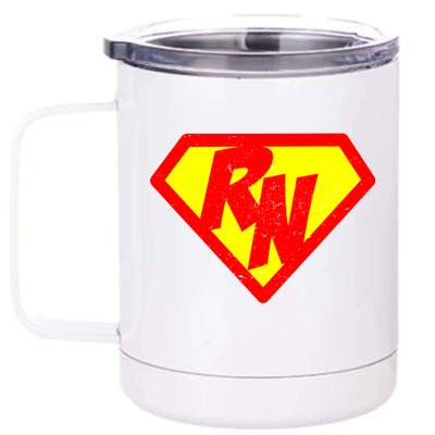 Vintage Super Nurse RN Distressed 12 oz Stainless Steel Tumbler Cup