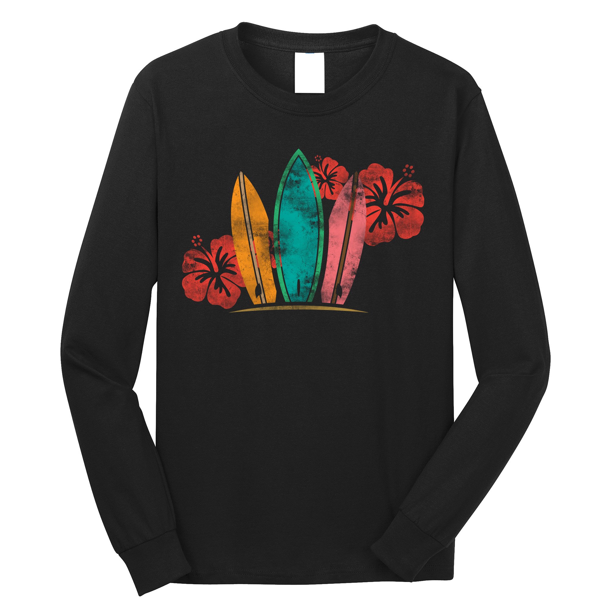 Vintage Surfing Emblem Long Sleeve Shirt