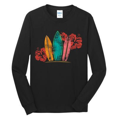 Vintage Surfing Emblem Tall Long Sleeve T-Shirt