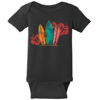Vintage Surfing Emblem Baby Bodysuit