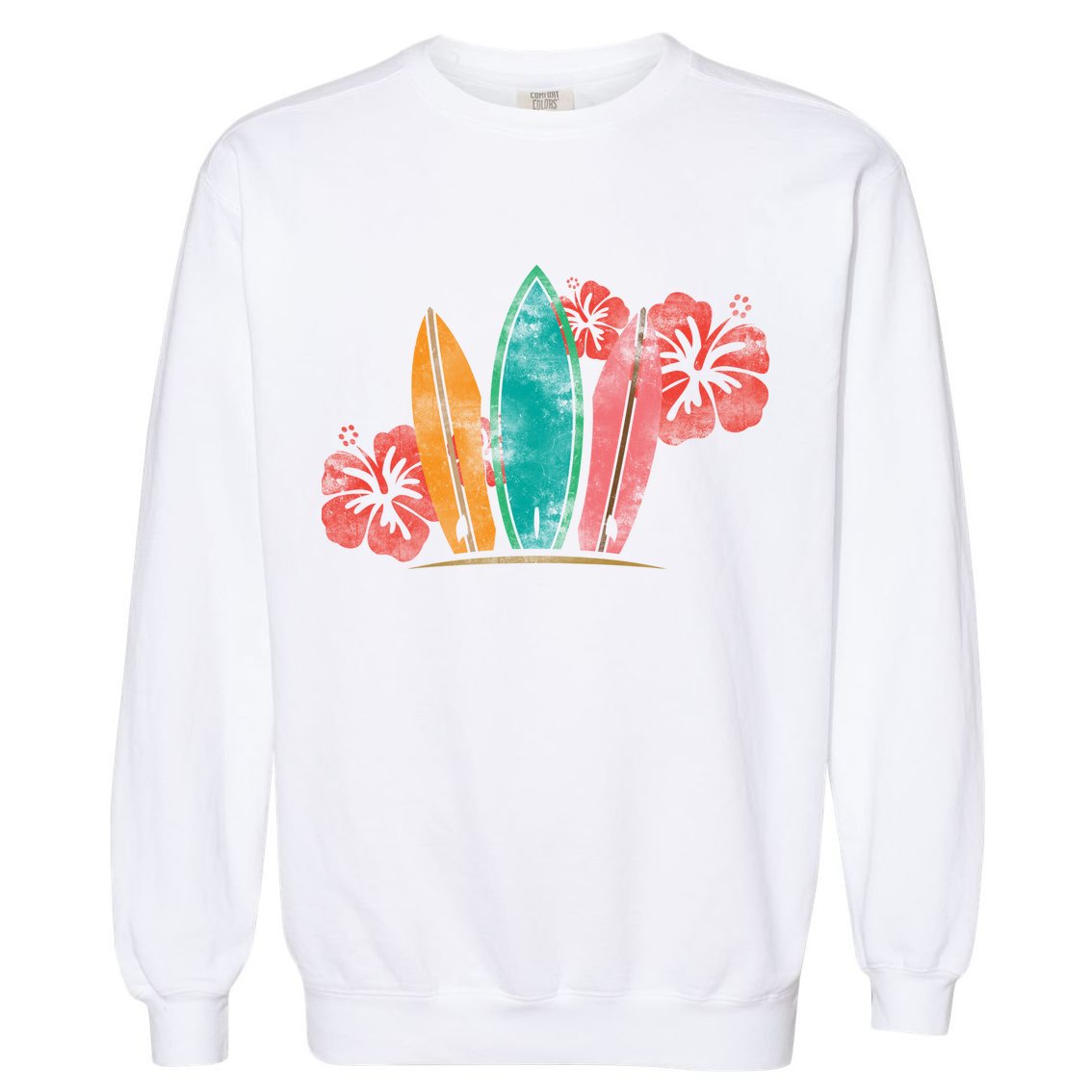 Vintage Surfing Emblem Garment-Dyed Sweatshirt
