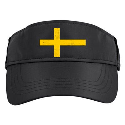 Vintage Swedish Flag Adult Drive Performance Visor