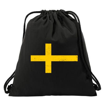 Vintage Swedish Flag Drawstring Bag