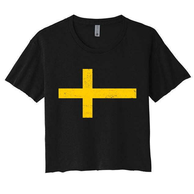 Vintage Swedish Flag Crop Top
