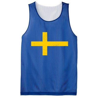 Vintage Swedish Flag Mesh Reversible Basketball Jersey Tank