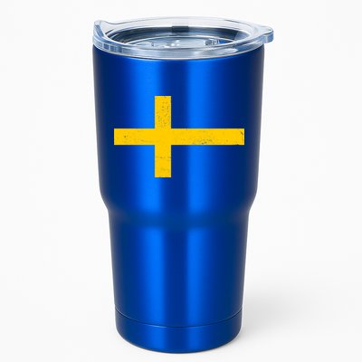 Vintage Swedish Flag Tumbler