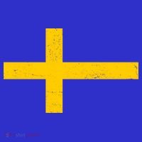 Vintage Swedish Flag Womens T-Shirt