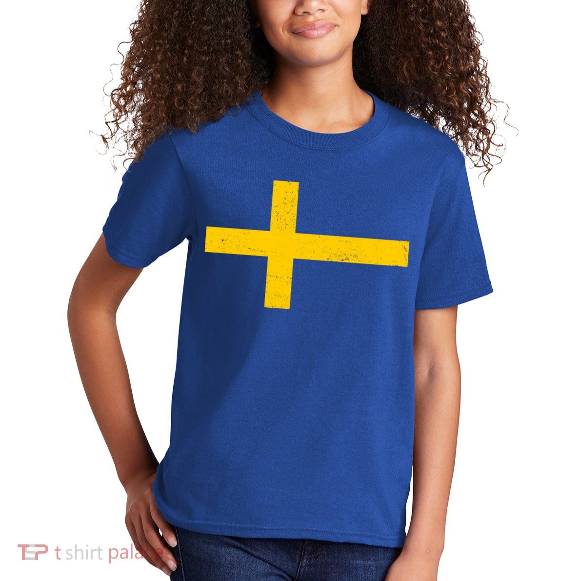 Vintage Swedish Flag Kids T-Shirt