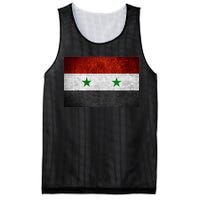 Vintage Syrian Independence Flag Mesh Reversible Basketball Jersey Tank