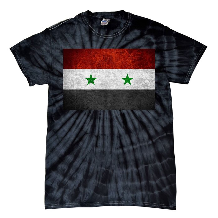 Vintage Syrian Independence Flag Tie-Dye T-Shirt