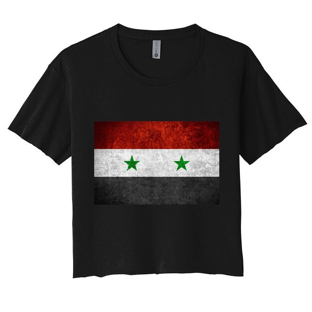 Vintage Syrian Independence Flag Crop Top