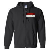 Vintage Syrian Independence Flag Full Zip Hoodie