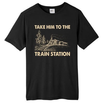 Vintage Take Him To the Train Station Tall Fusion ChromaSoft Performance T-Shirt