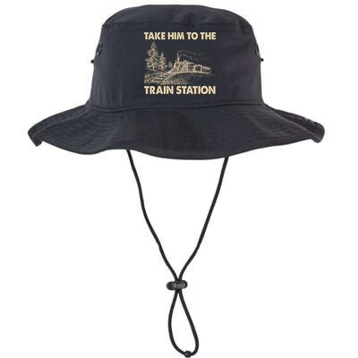 Vintage Take Him To the Train Station Bucket Hat
