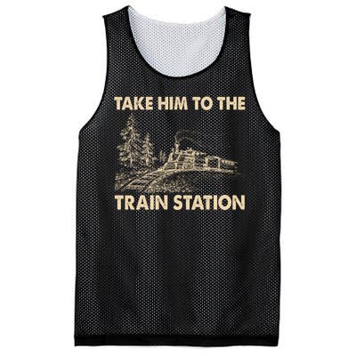 Vintage Take Him To the Train Station Mesh Reversible Basketball Jersey Tank