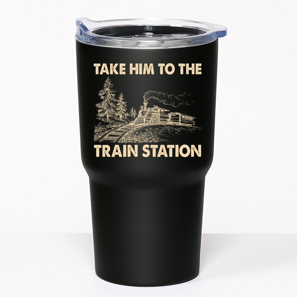 Vintage Take Him To the Train Station Tumbler