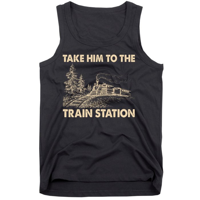 Vintage Take Him To the Train Station Tank Top