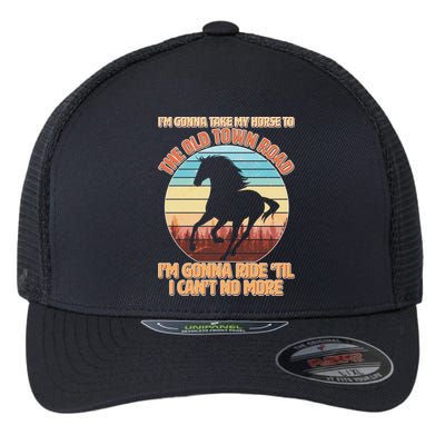 Vintage Take My Horse To The Old Town Road Flexfit Unipanel Trucker Cap