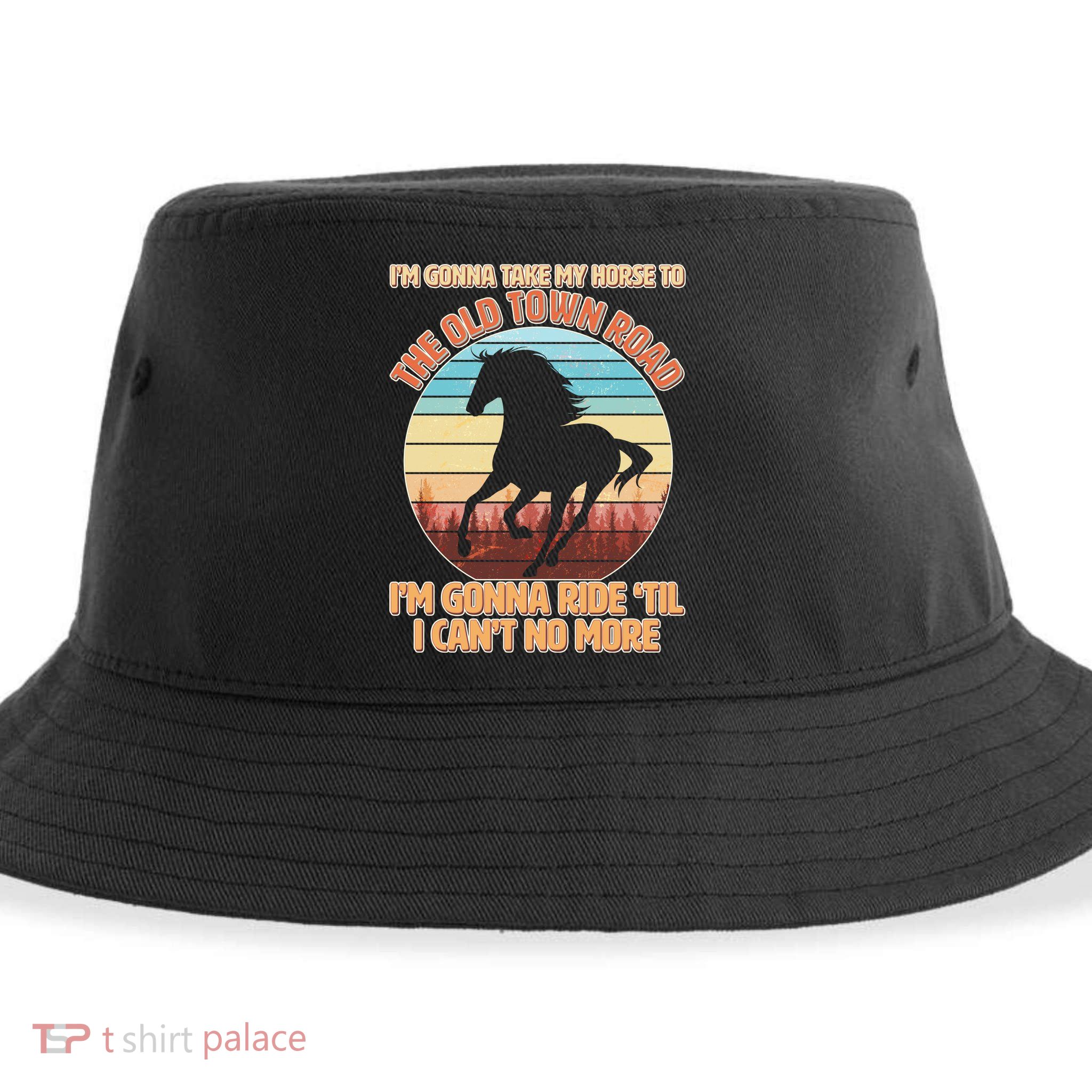 Vintage Take My Horse To The Old Town Road Sustainable Bucket Hat