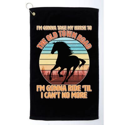 Vintage Take My Horse To The Old Town Road Golf Towel