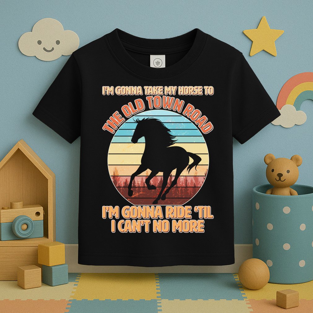 Vintage Take My Horse To The Old Town Road Toddler T-Shirt