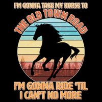 Vintage Take My Horse To The Old Town Road Toddler T-Shirt