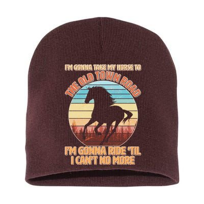 Vintage Take My Horse To The Old Town Road Short Acrylic Beanie