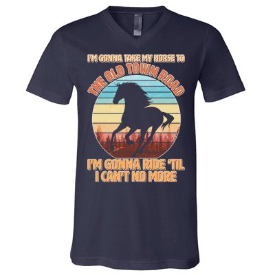 Vintage Take My Horse To The Old Town Road V-Neck T-Shirt