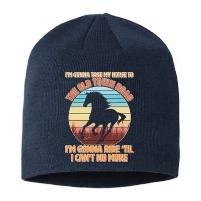 Vintage Take My Horse To The Old Town Road Sustainable Beanie