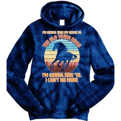 Vintage Take My Horse To The Old Town Road Tie Dye Hoodie