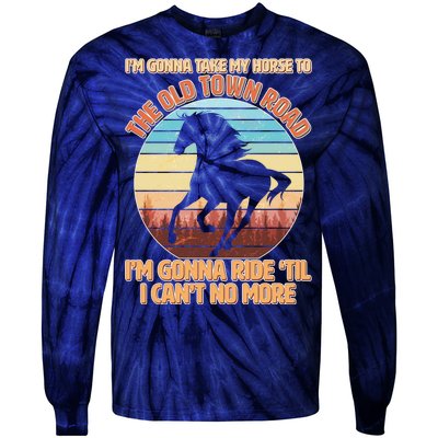 Vintage Take My Horse To The Old Town Road Tie-Dye Long Sleeve Shirt