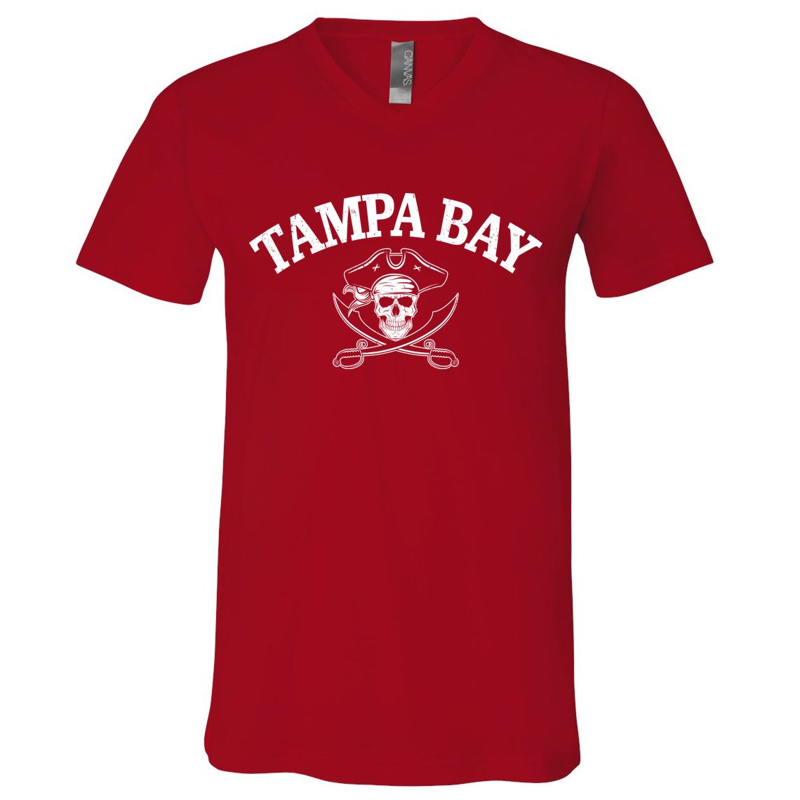 Vintage Tampa Bay Football Pirates Fan V-Neck T-Shirt