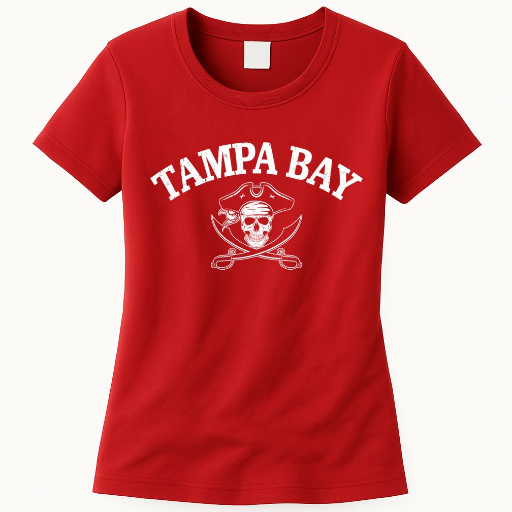 Vintage Tampa Bay Football Pirates Fan Womens T-Shirt