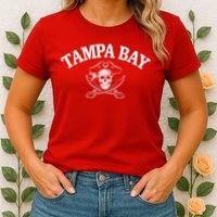 Vintage Tampa Bay Football Pirates Fan Womens T-Shirt