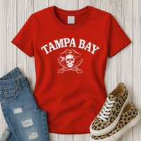 Vintage Tampa Bay Football Pirates Fan Womens T-Shirt