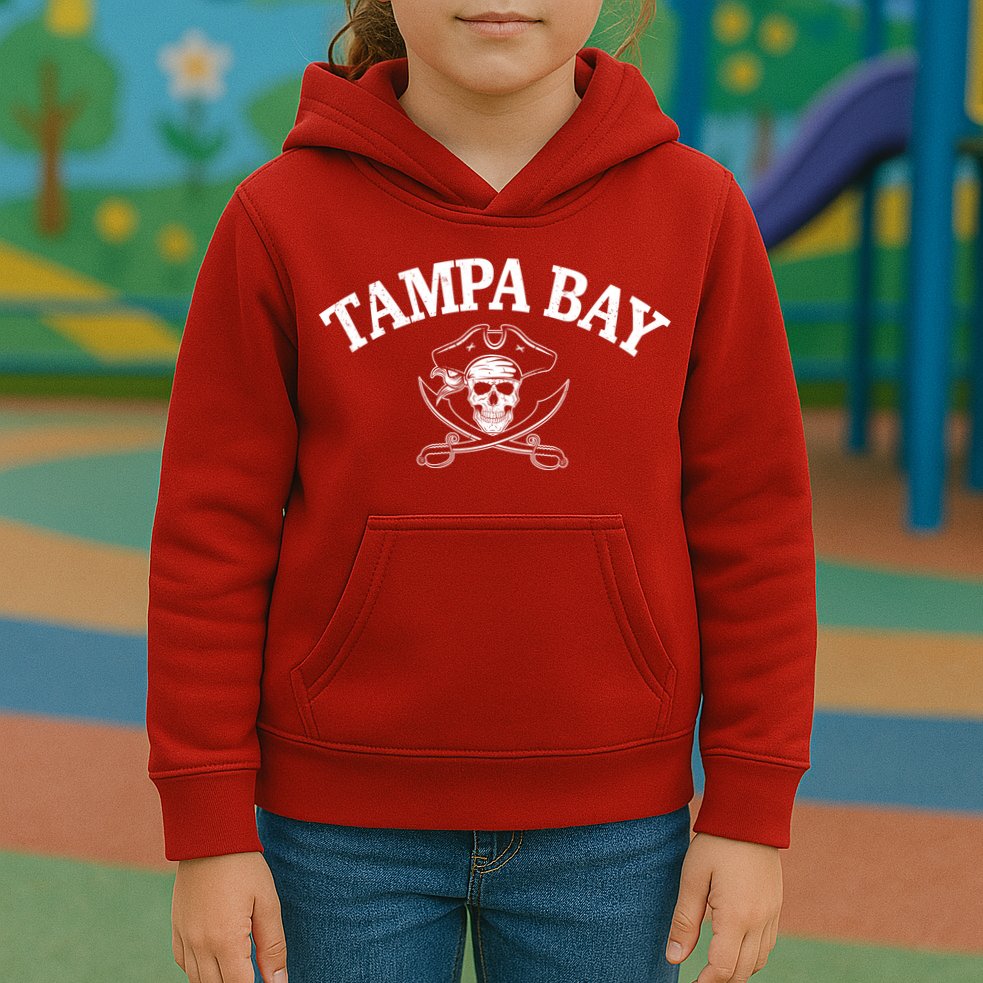 Vintage Tampa Bay Football Pirates Fan Kids Hoodie