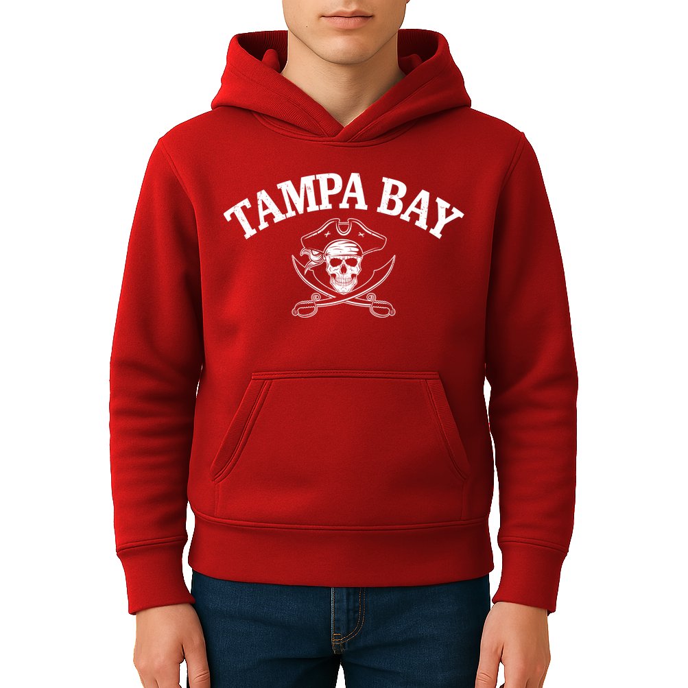 Vintage Tampa Bay Football Pirates Fan Kids Hoodie