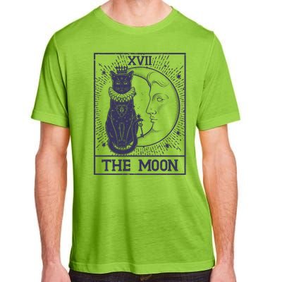 Vintage Tarot Card XVII The Moon Black Cat Adult ChromaSoft Performance T-Shirt