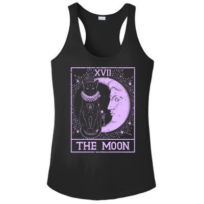 Vintage Tarot Card XVII The Moon Black Cat Ladies PosiCharge Competitor Racerback Tank