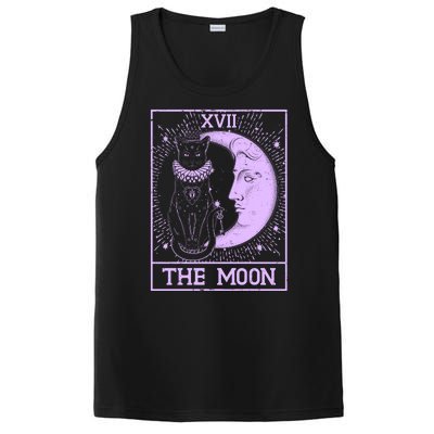 Vintage Tarot Card XVII The Moon Black Cat PosiCharge Competitor Tank