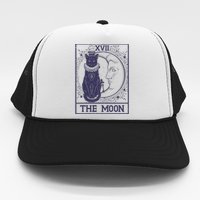 Vintage Tarot Card XVII The Moon Black Cat Trucker Hat