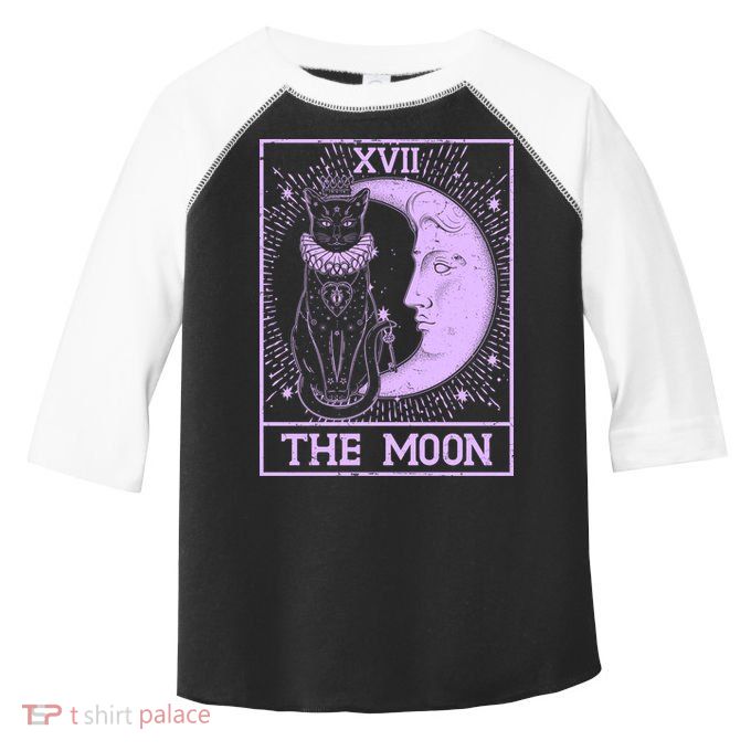 Vintage Tarot Card XVII The Moon Black Cat Toddler Fine Jersey T-Shirt