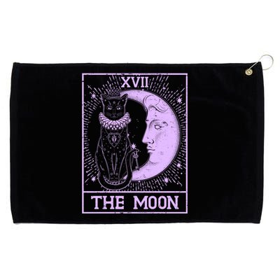 Vintage Tarot Card XVII The Moon Black Cat Grommeted Golf Towel