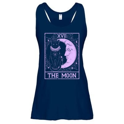 Vintage Tarot Card XVII The Moon Black Cat Ladies Essential Flowy Tank