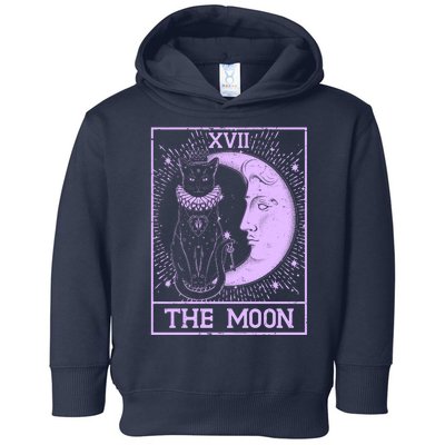 Vintage Tarot Card XVII The Moon Black Cat Toddler Hoodie