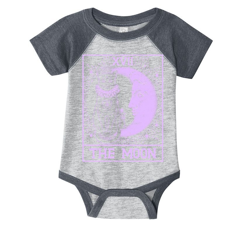 Vintage Tarot Card XVII The Moon Black Cat Infant Baby Jersey Bodysuit